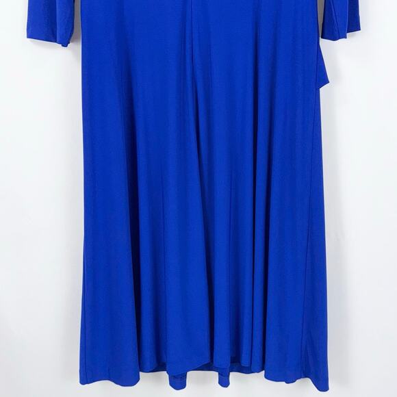 Eliza J Women’s Jersey Knit Drape Knot Front Dress Size 16 Cobalt Blue - Picture 10 of 14